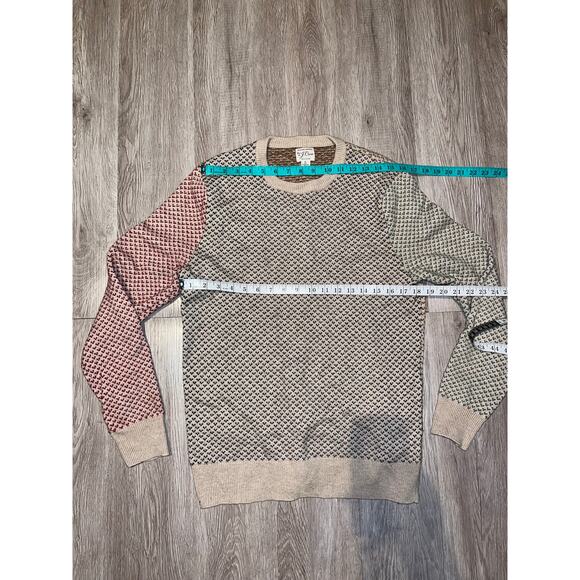 J Crew- Rugged merino wool-blend bird's-eye sweater/ L - Picture 4 of 8